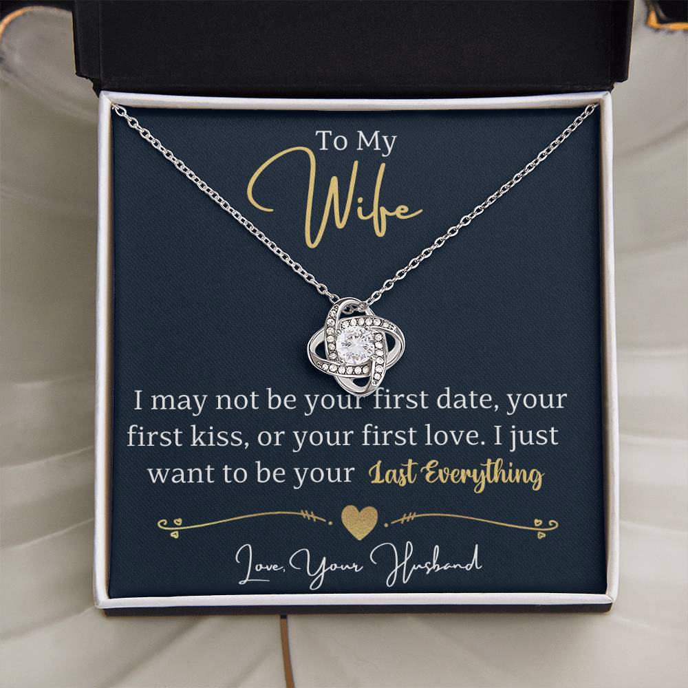 Wife Necklace from Husband, Love Knot Pendant Gift for Anniversary, Valentines day, Birthday