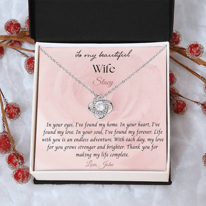 To my Wife | Love Knot Necklace | Merch By Anubhuti