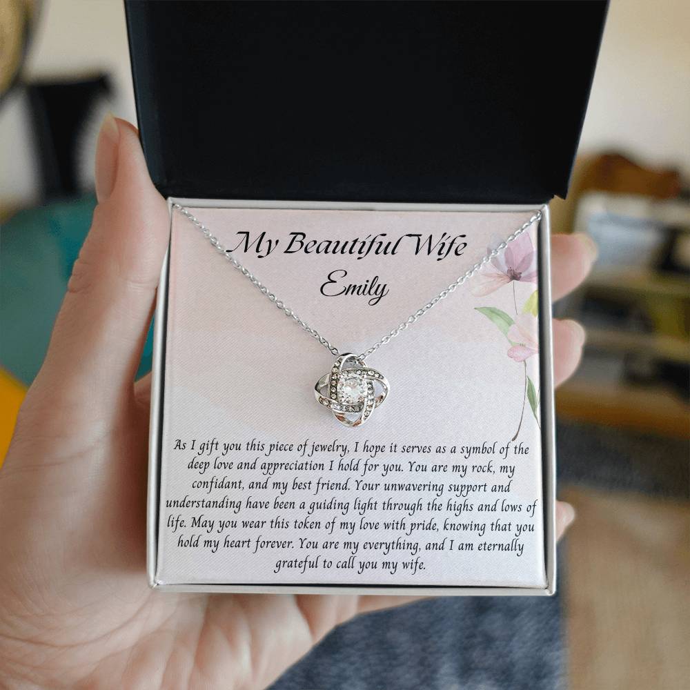 To my Wife | Love Knot Necklace | Merch By Anubhuti