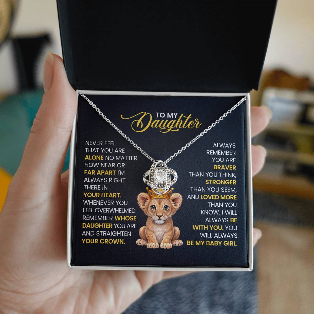 Daughter Gift from Mom and Dad, Love Knot Pendant Gift for Birthday, Graduation, Christmas