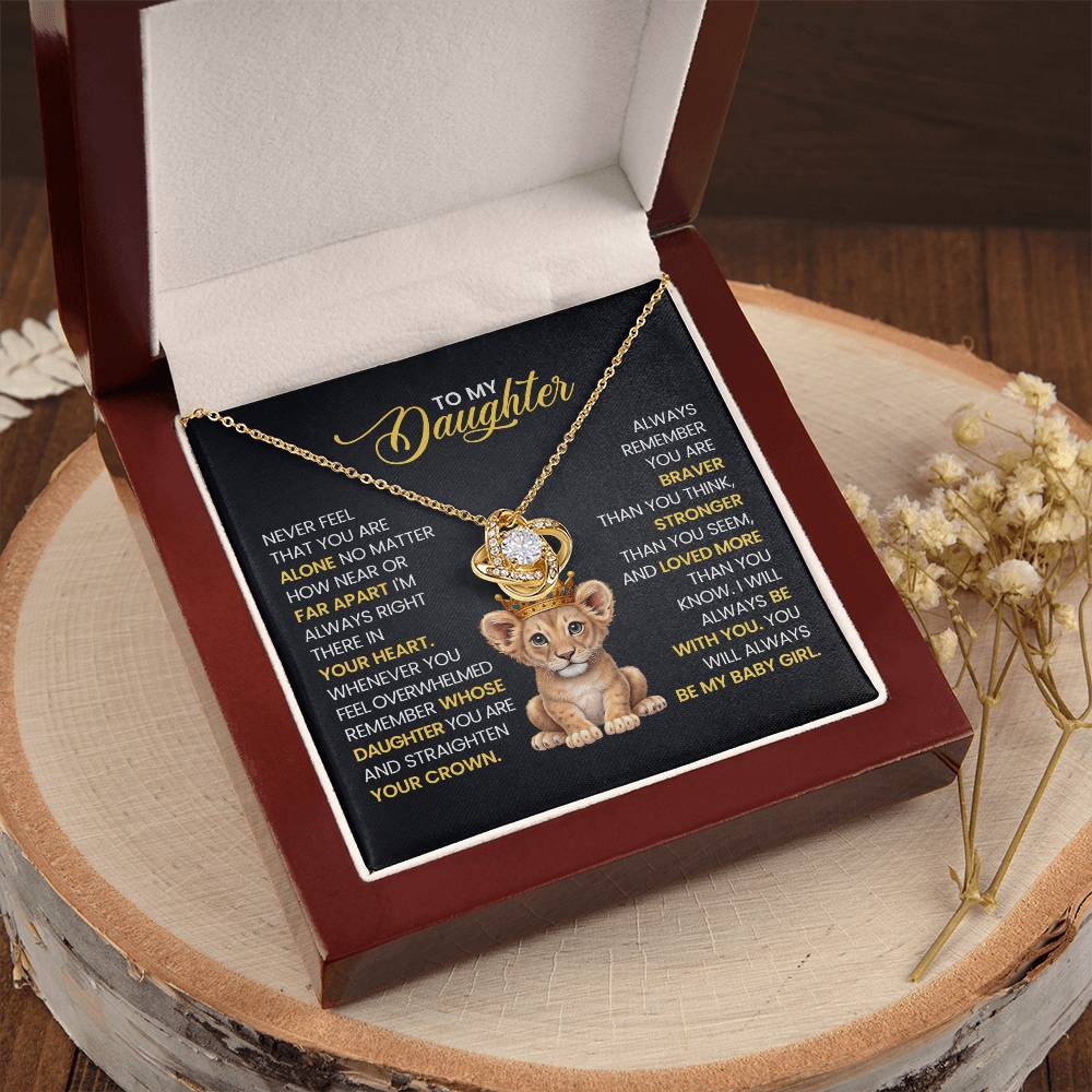 Daughter Gift from Mom and Dad, Love Knot Pendant Gift for Birthday, Graduation, Christmas