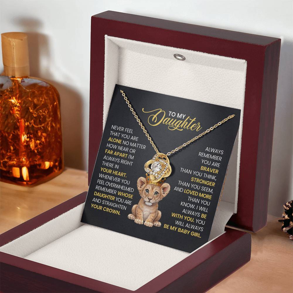 Daughter Gift from Mom and Dad, Love Knot Pendant Gift for Birthday, Graduation, Christmas