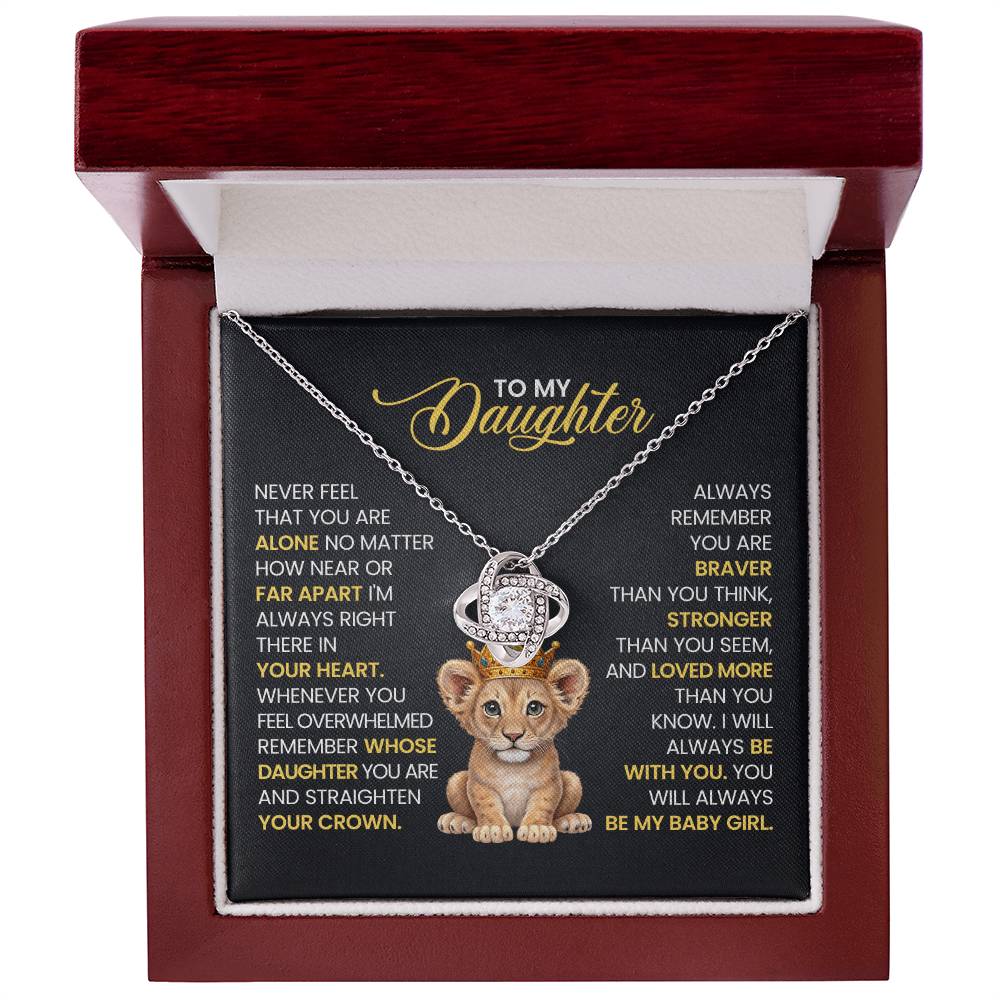 Daughter Gift from Mom and Dad, Love Knot Pendant Gift for Birthday, Graduation, Christmas