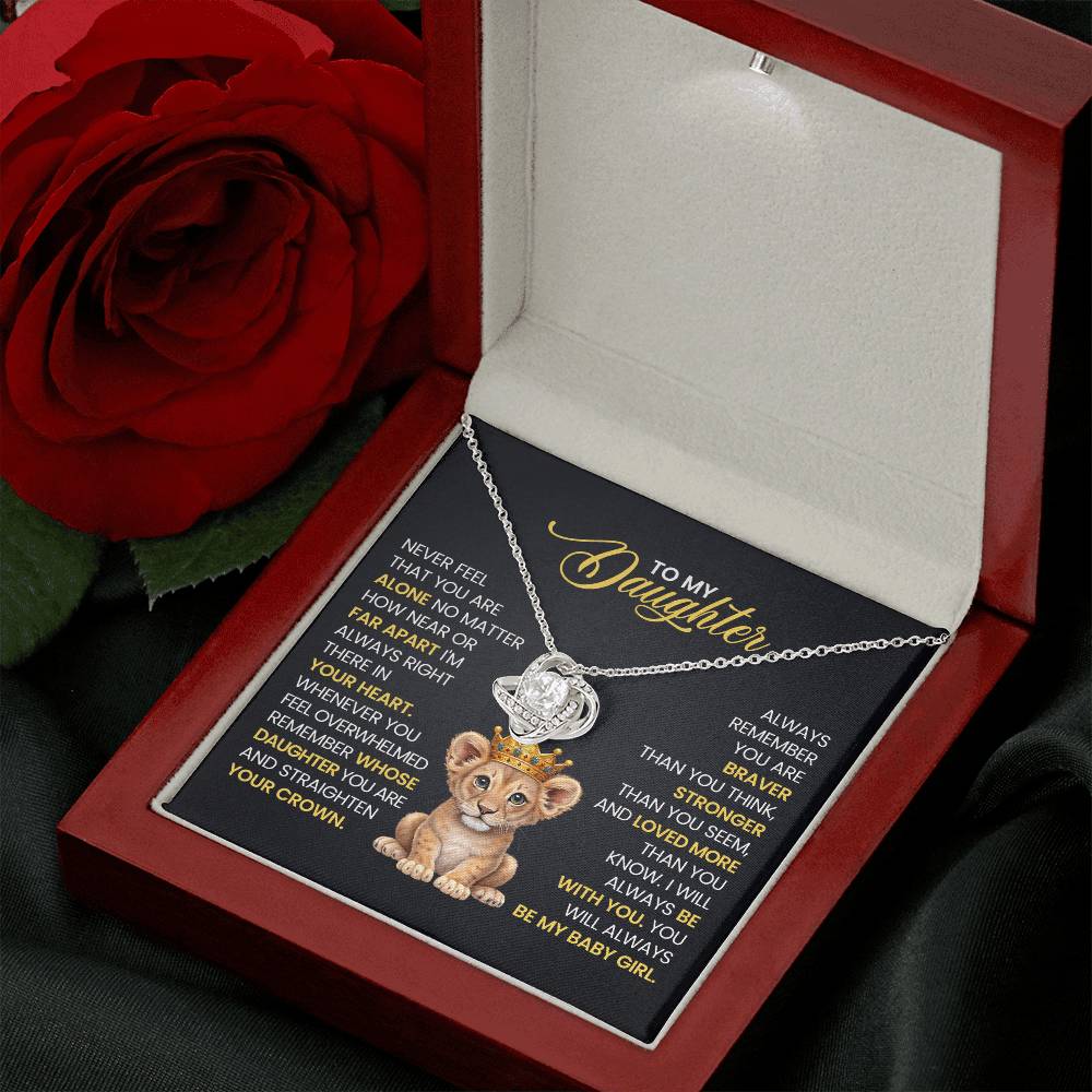 Daughter Gift from Mom and Dad, Love Knot Pendant Gift for Birthday, Graduation, Christmas