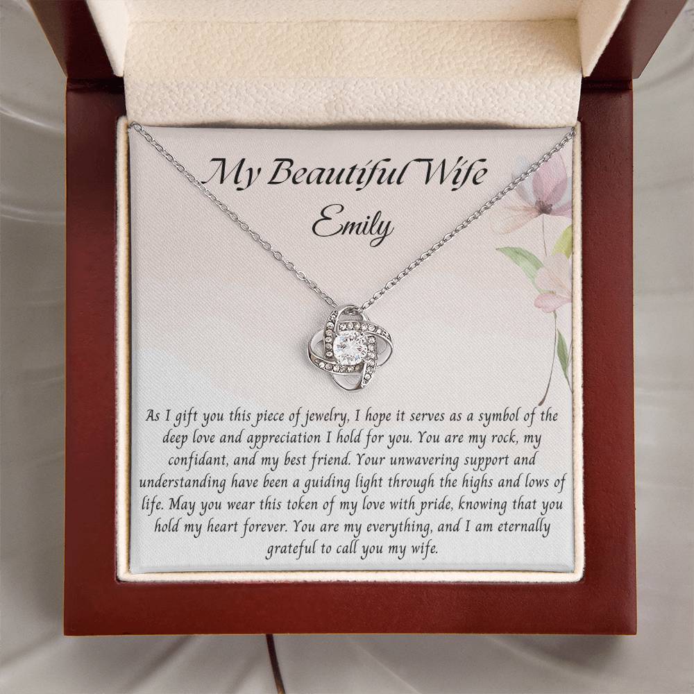 To my Wife | Love Knot Necklace | Merch By Anubhuti