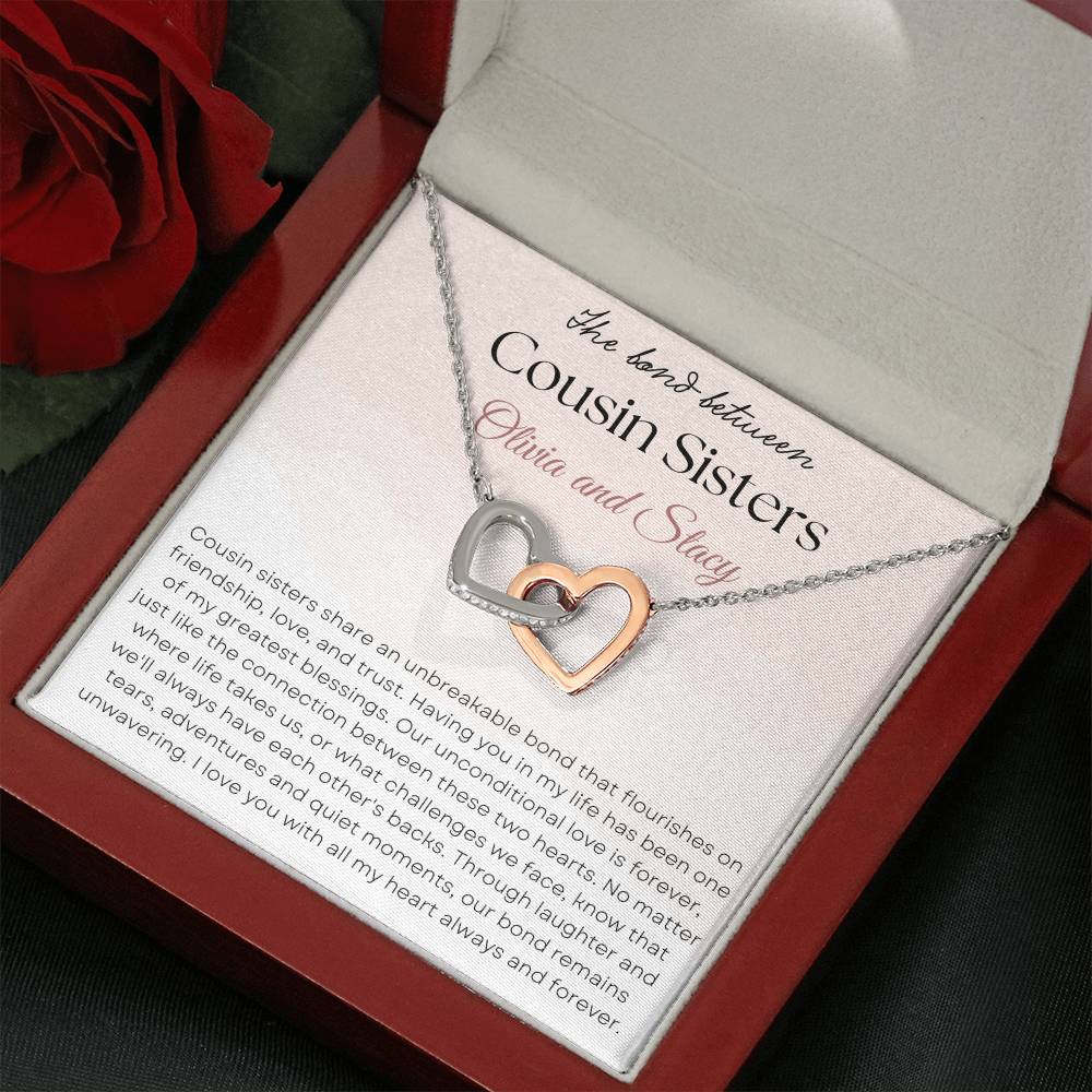 Cousin Sisters | Interlocking Hearts Necklace | Merch By Anubhuti