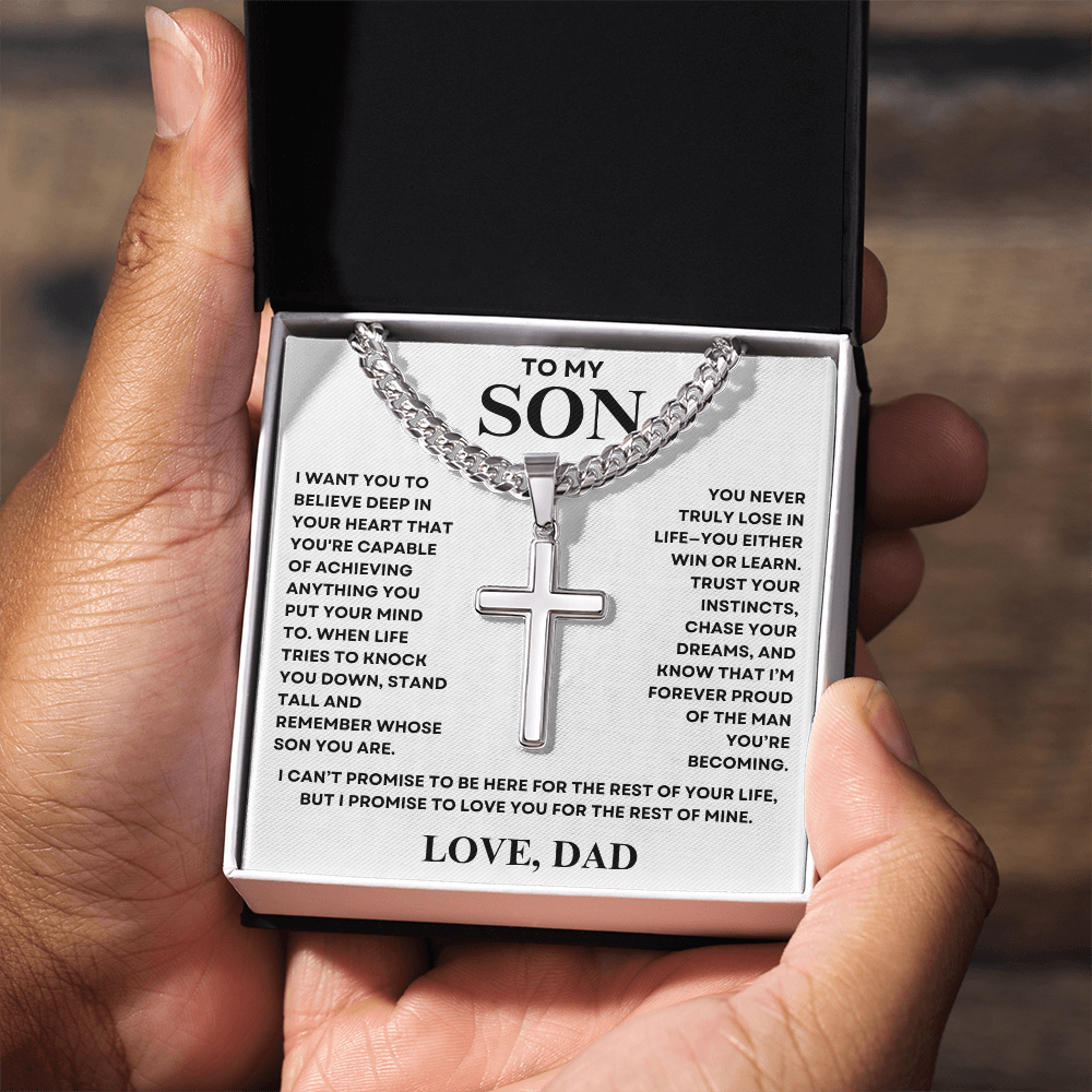 To my Son, Cross Necklace