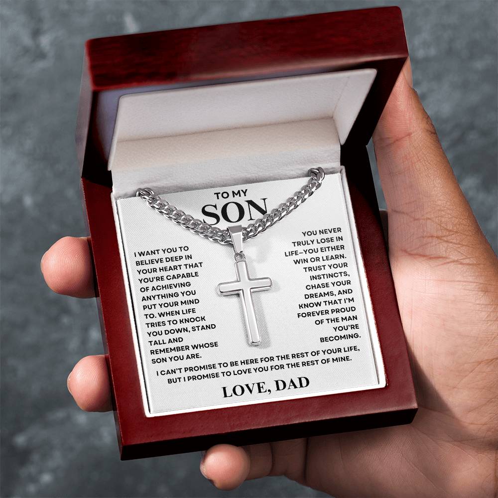 To my Son, Cross Necklace