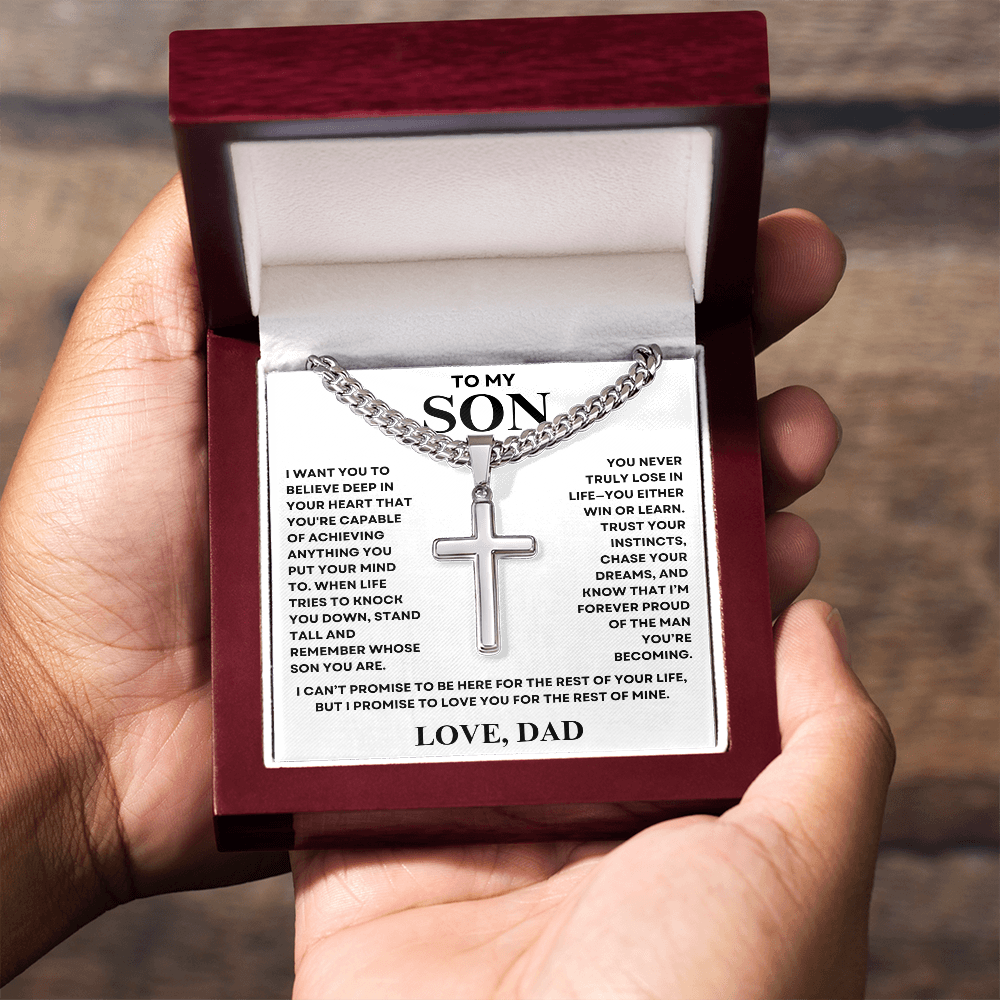 To my Son, Cross Necklace