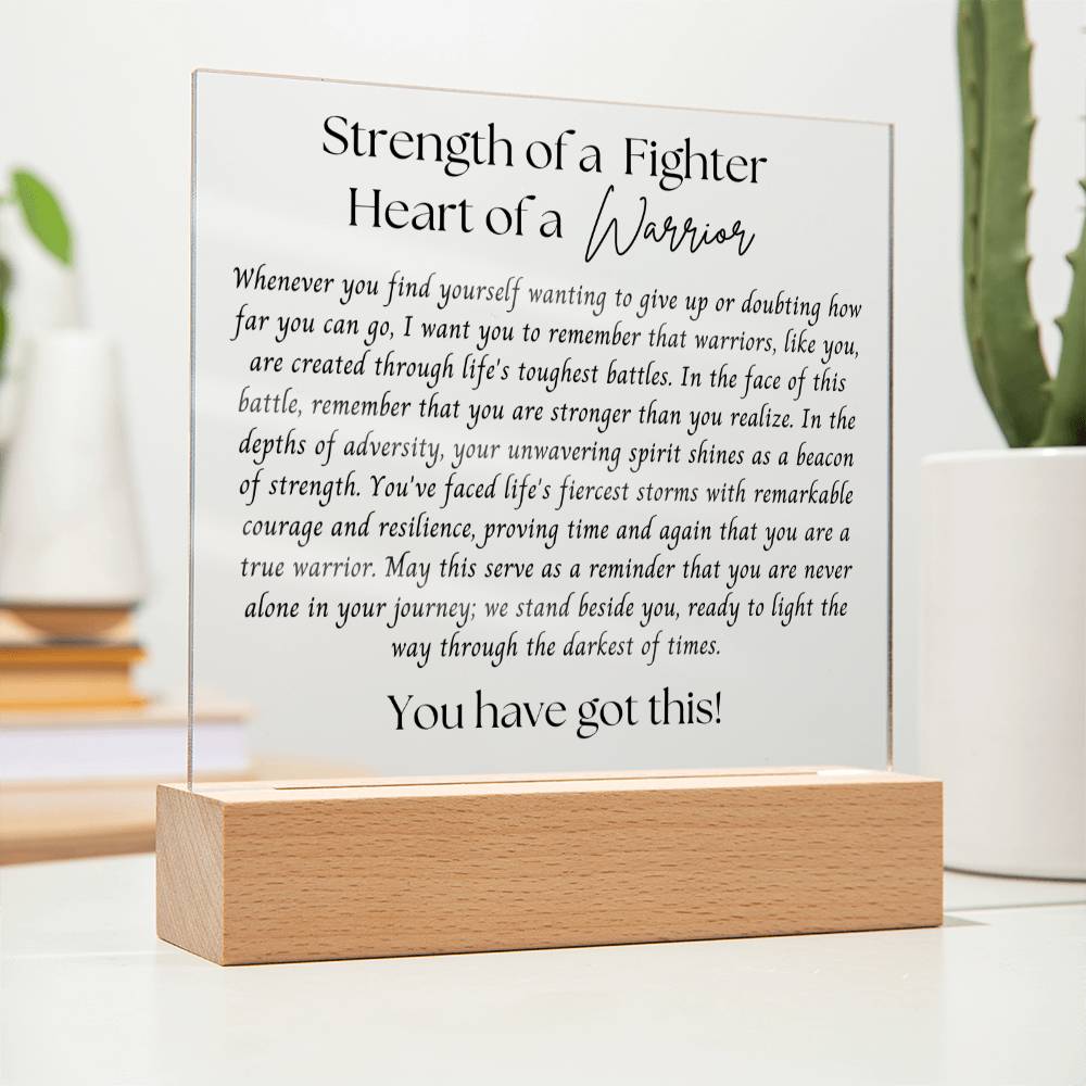 Warrior Gift | Square Acrylic Plaque | Merch By Anubhuti