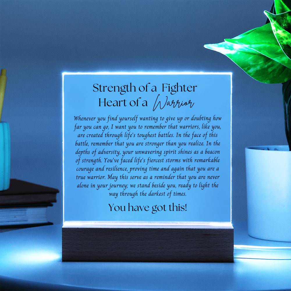 Warrior Gift | Square Acrylic Plaque | Merch By Anubhuti