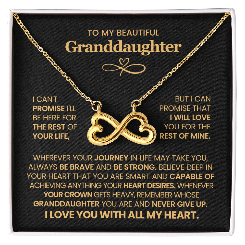 MERCH BY ANUBHUTI Granddaughter Necklace, Endless Love Pendant Gift for Birthday, Graduation, Christmas