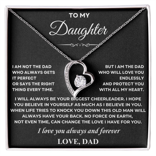 Daughter Necklace from Dad, Forever Love Necklace