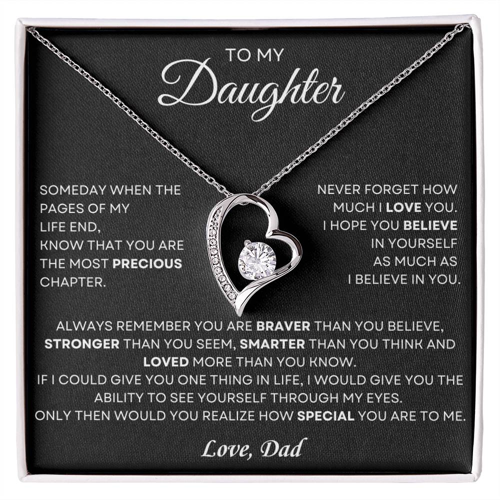 To My Daughter Forever Love Necklace, You are the most precious Chapter