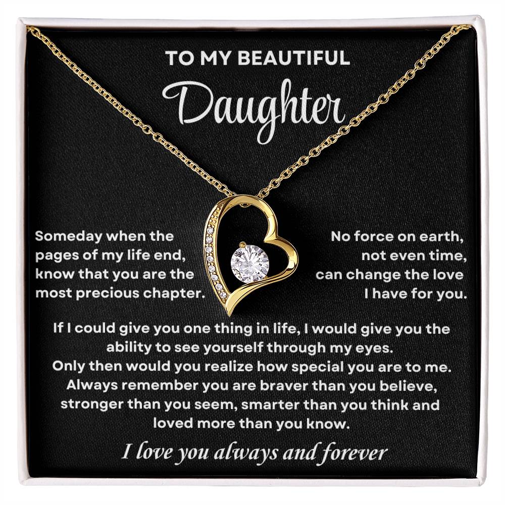 To my Daughter Forever Love Necklace, You are braver than you believe