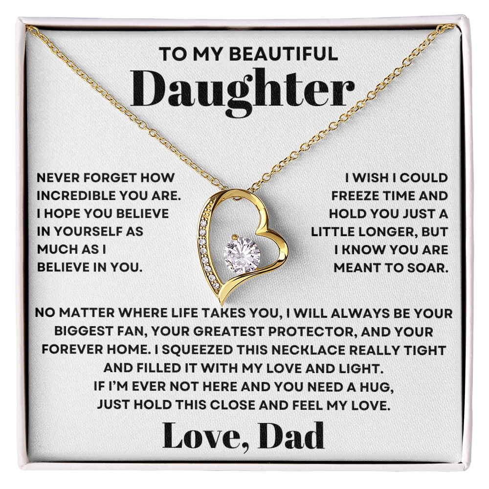 To My Daughter Necklace from Dad - Meant to Soar