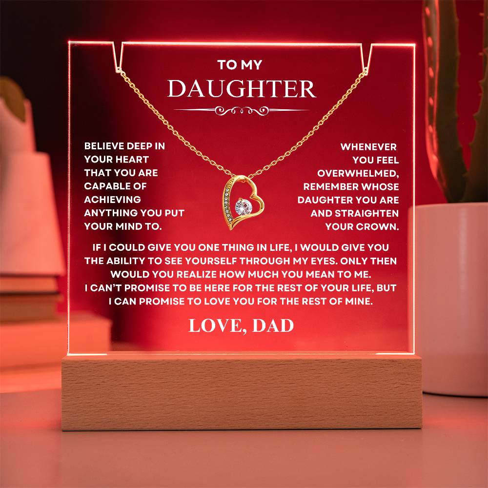 To my Daughter Necklace and Plaque Bundle, You are capable of achieving anything