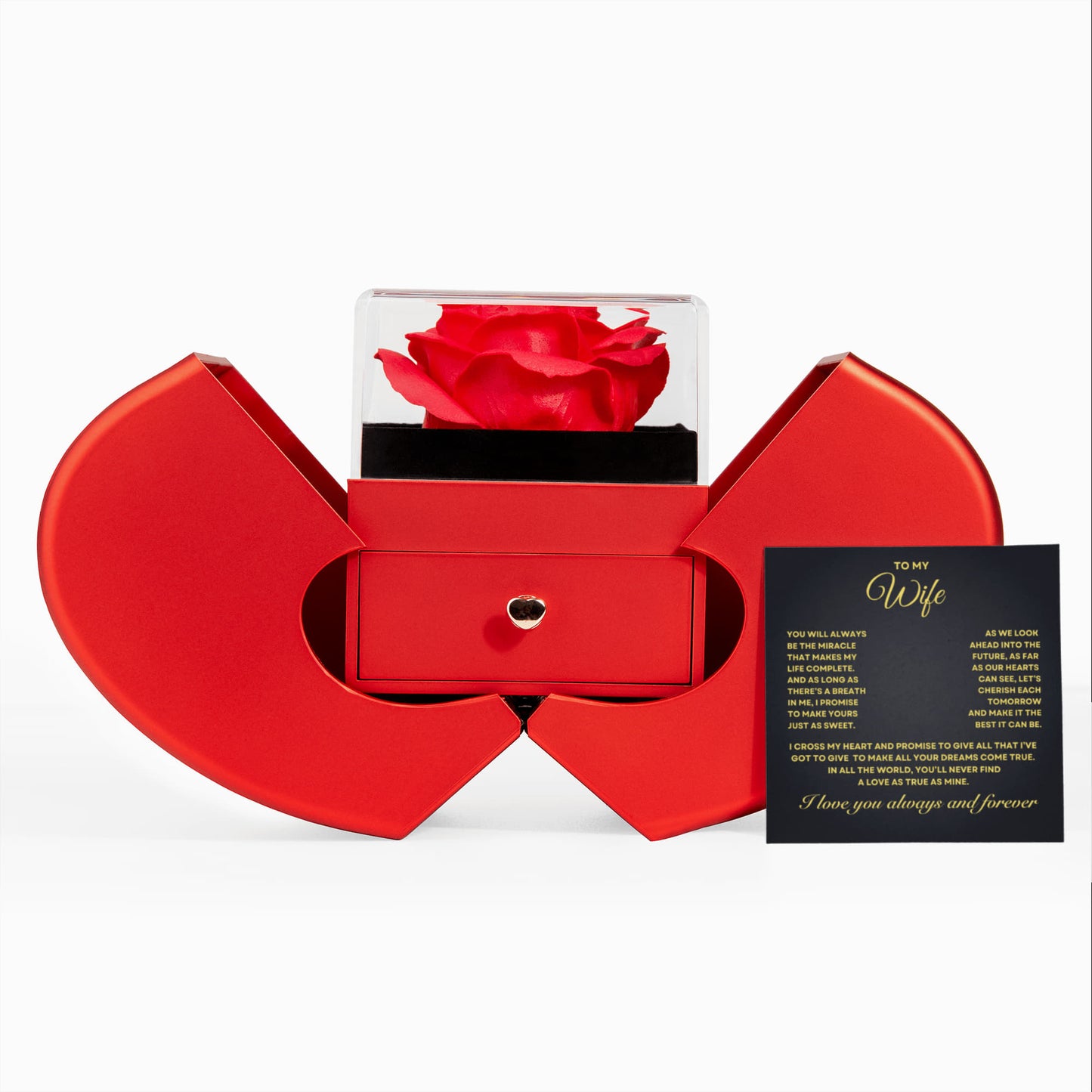 To my Wife Soulmate Necklace from Husband, Love Knot Pendant with Rose Gift box, Gift for anniversary, Valentines day, Mothers day, Christmas, Birthday