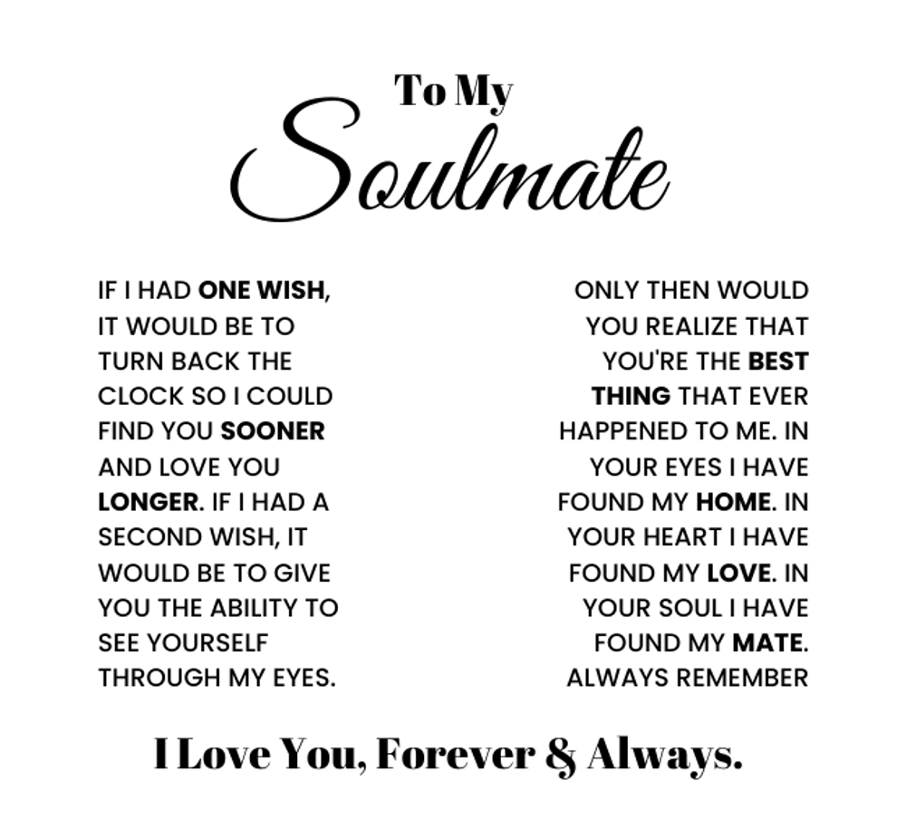 To my Soulmate Wife Necklace from Husband, Forever Love Pendant with Rotating Rose Box, Gift for Anniversary, Valentines Day, Birthday