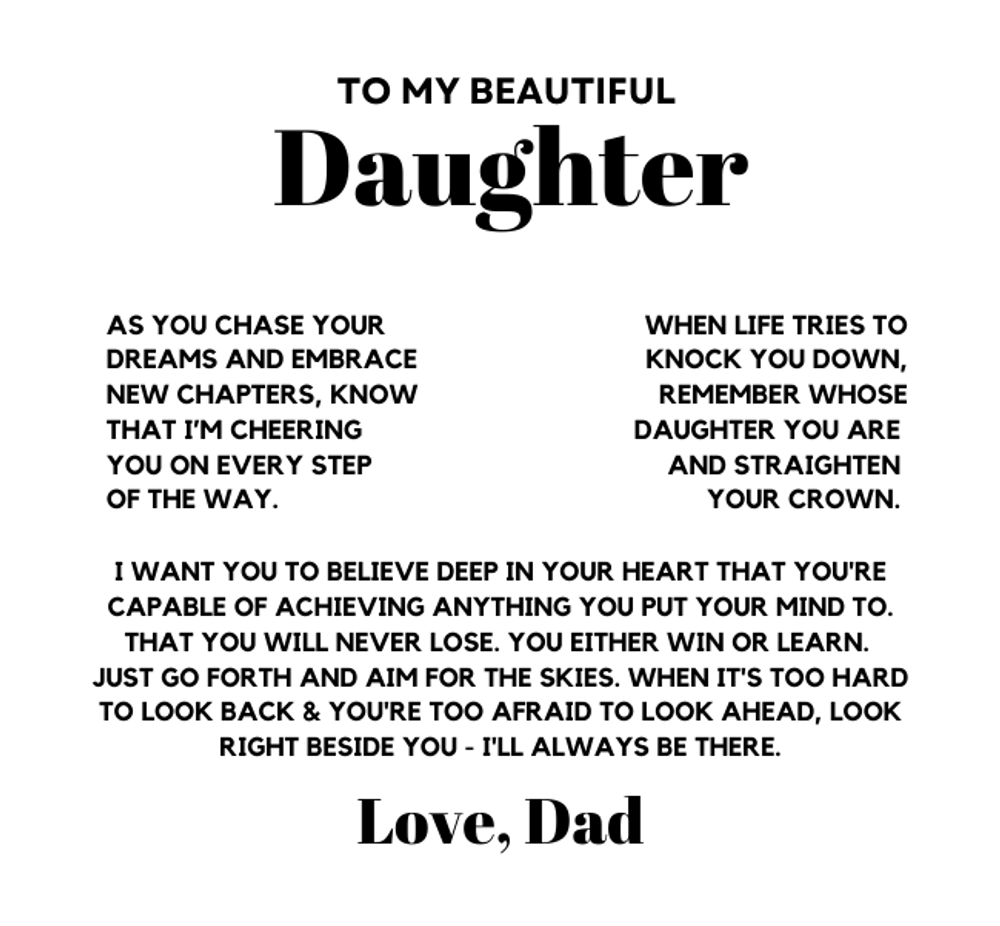 Daughter Necklace from Dad, Forever Love Pendant with Rotating Rose Box, Gift for Birthday, Valentines Day, Graduation, Christmas