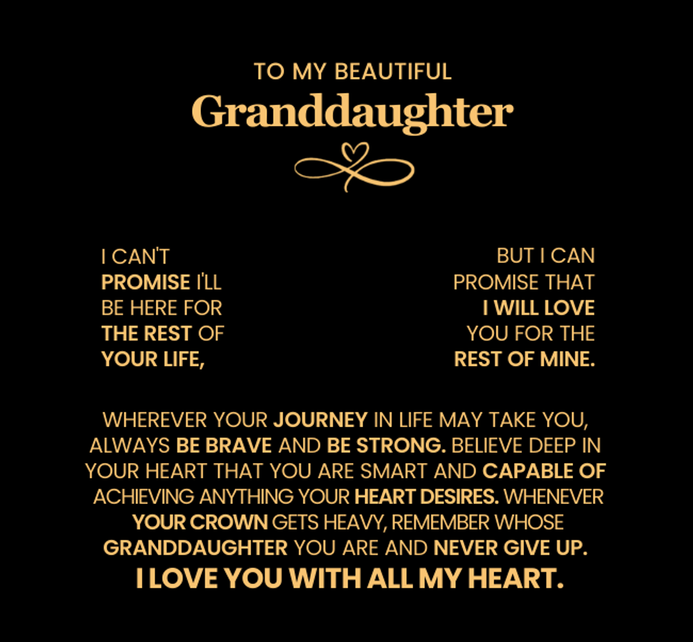 To my Granddaughter necklace from Grandparents, Forever Love Pendant with Rotating Rose Box, Gift for Birthday, Valentines Day, Graduation, Christmas