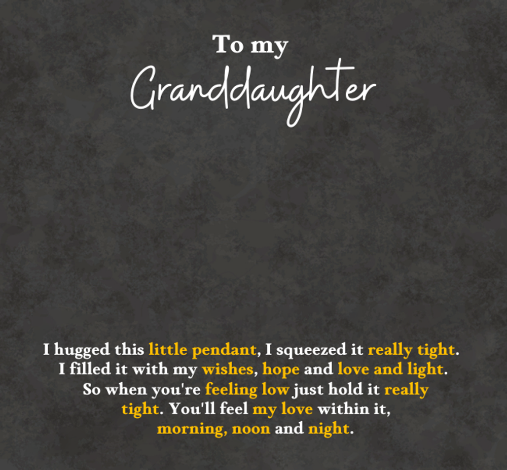 To my Granddaughter necklace from Grandparents, Forever Love Pendant with Rotating Rose Box, Gift for Birthday, Valentines Day, Graduation, Christmas