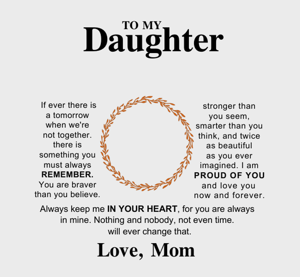 Daughter Necklace from Mom, Forever Love Pendant with Rotating Rose Box, Gift for Birthday, Valentines Day, Graduation, Christmas