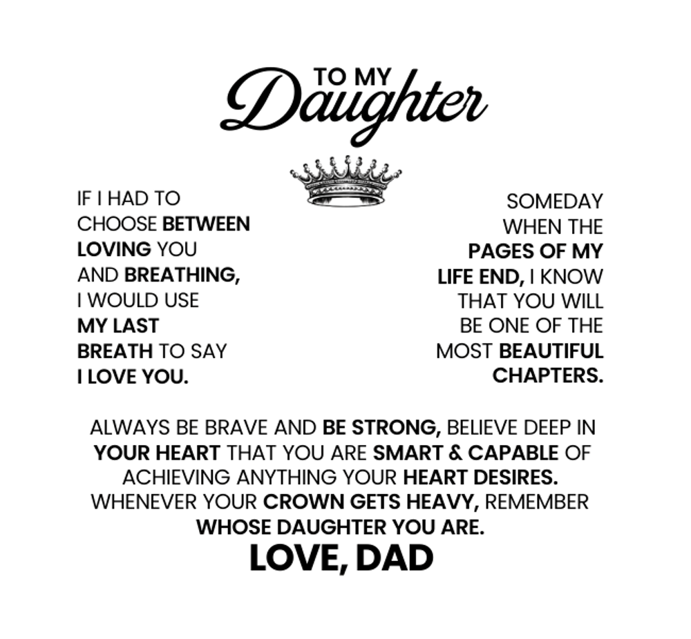 Daughter Necklace from Dad, Forever Love Pendant with Rotating Rose Box, Gift for Birthday, Valentines Day, Graduation, Christmas