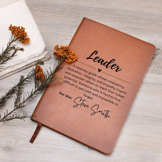 Leader Journal Personalized, Gift for mentors and leaders