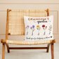 Grandma's Garden Birthflower Pillow with Grandkids names, Mother's day gift for Grandmother