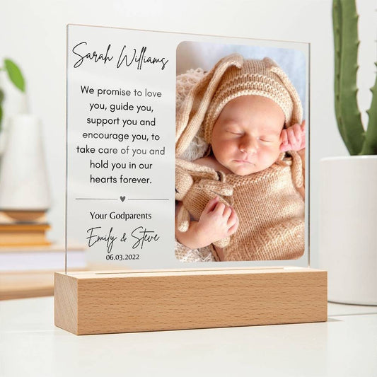 Custom Godchild gift from Godparents Acrylic Plaque, Goddaughter Baptism gift Personalized, Godson Birthday gift, Christmas Confirmation