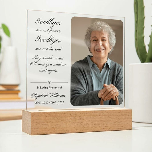 Custom Grandmother Memorial Gift, Personalized Memorial Acrylic Plaque, Sympathy Gift, Loss of Grandma, Grandpa Remembrance, Photo keepsake