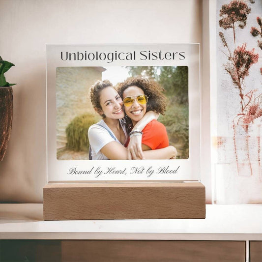 Personalized Unbiological Sister gift Acrylic plaque, Gift for Best friend birthday gift, Bestie Christmas gift, Long distance friend gift