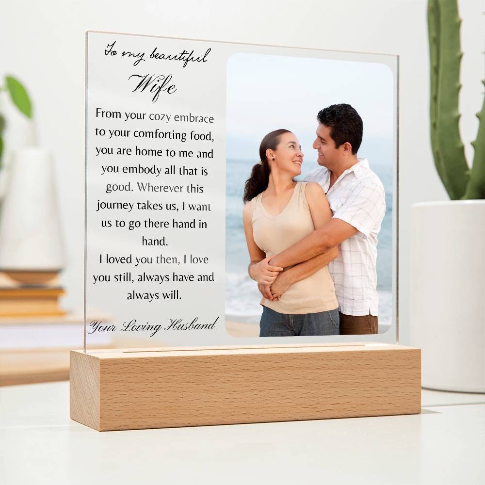 Personalized Gift for Wife Acrylic Plaque, Anniversary gift from Husband, Custom Photo gifts, Wife Birthday Christmas, Valentine's day gift