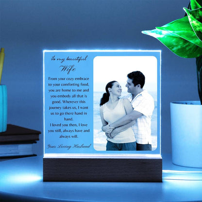 Personalized Gift for Wife Acrylic Plaque, Anniversary gift from Husband, Custom Photo gifts, Wife Birthday Christmas, Valentine's day gift