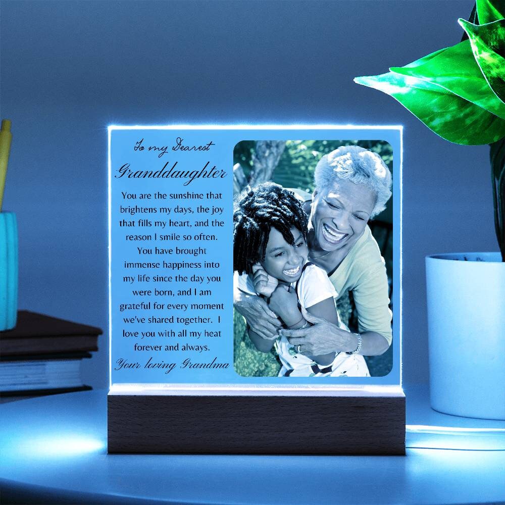 Gift for Granddaughter Acrylic Plaque, Sentimental gift from Grandmother Granddaughter gifts, Birthday gift, Christmas gift, Confirmation