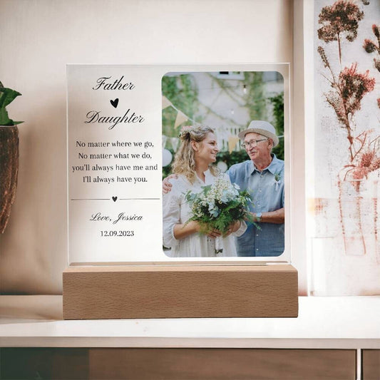 Personalized Dad and Daughter plaque, Father's Day Gift for Dad, Father daughter gifts, Father of the bride wedding gift, Birthday Christmas