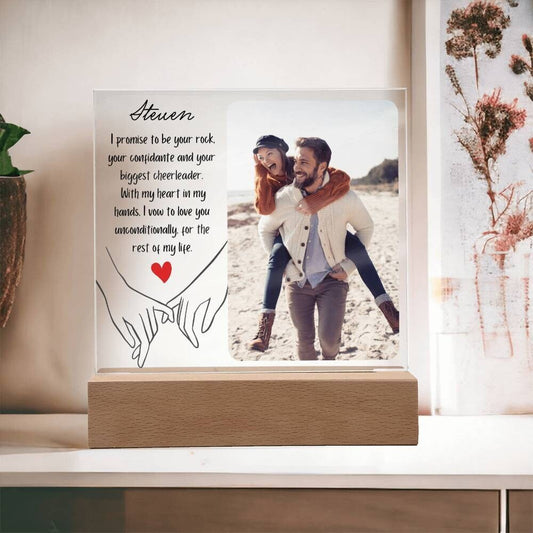 Personalized Couple Acrylic Plaque, Valentines day gift for husband, Wife Anniversary gift, Wedding gifts for him, Custom photo gift for her