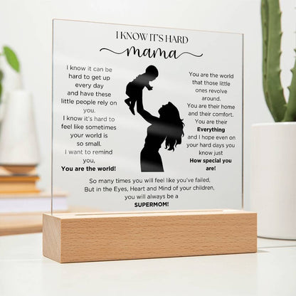 Encouragement plaque for Mom, Postpartum Depression gift for new mom, Mama Motivation gift, Mother's day gift, Postpartum gift for wife