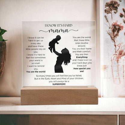 Encouragement plaque for Mom, Postpartum Depression gift for new mom, Mama Motivation gift, Mother's day gift, Postpartum gift for wife