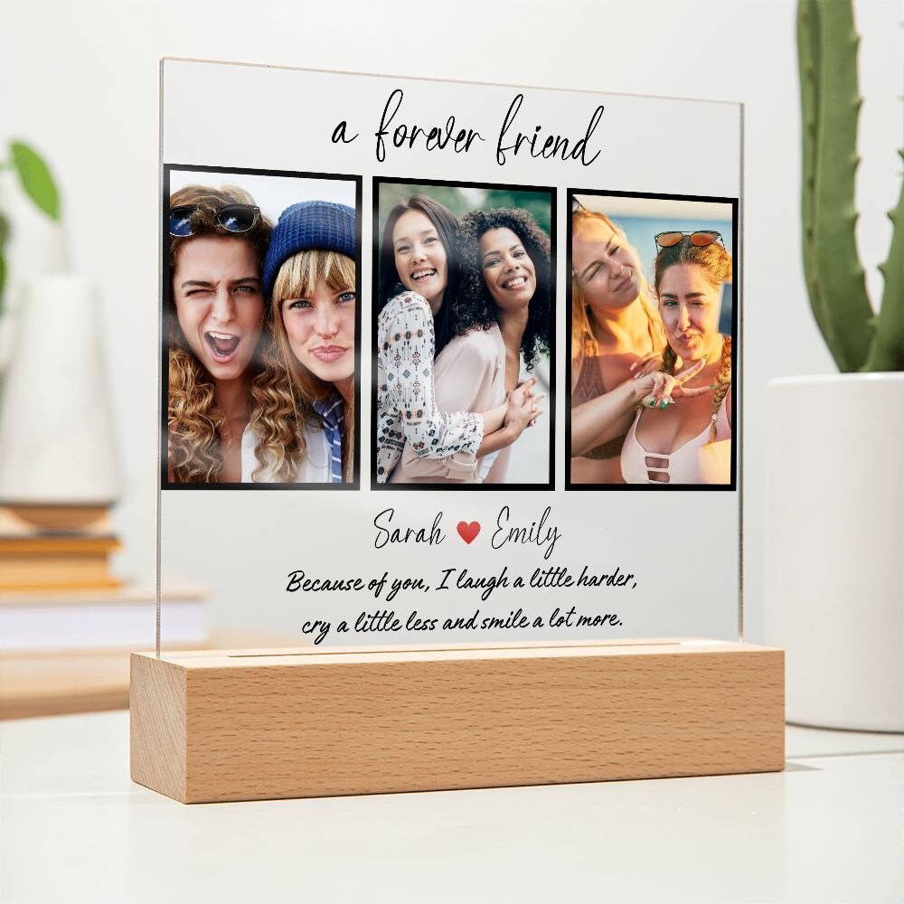 Personalized Photo Plaque for Best Friend, Gift for Her, Gift for Him, Photo Collage, Best Friend Birthday gift, Friendship plaque Christmas