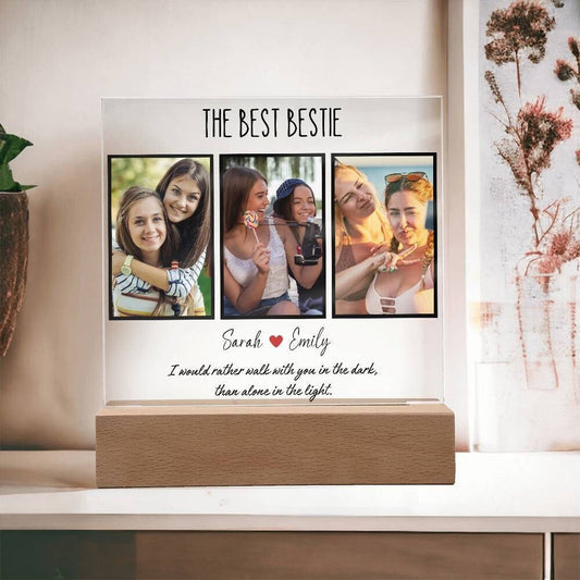 Personalized Photo Plaque for Best Friend, Gift for Her, Gift for Him, Photo Collage, Best Friend Birthday gift, Friendship plaque Bestie