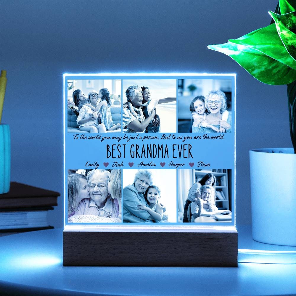 Personalized Grandma plaque, Grandma Gift from Grandchildren, Mothers day Gift for grandmother, Picture frame from Granddaughter, Christmas