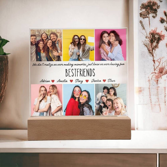 Personalized Friendship Plaque, Gift for best friends, picture frame keepsake, Best friend birthday gift, Custom Photo collage gifts for her