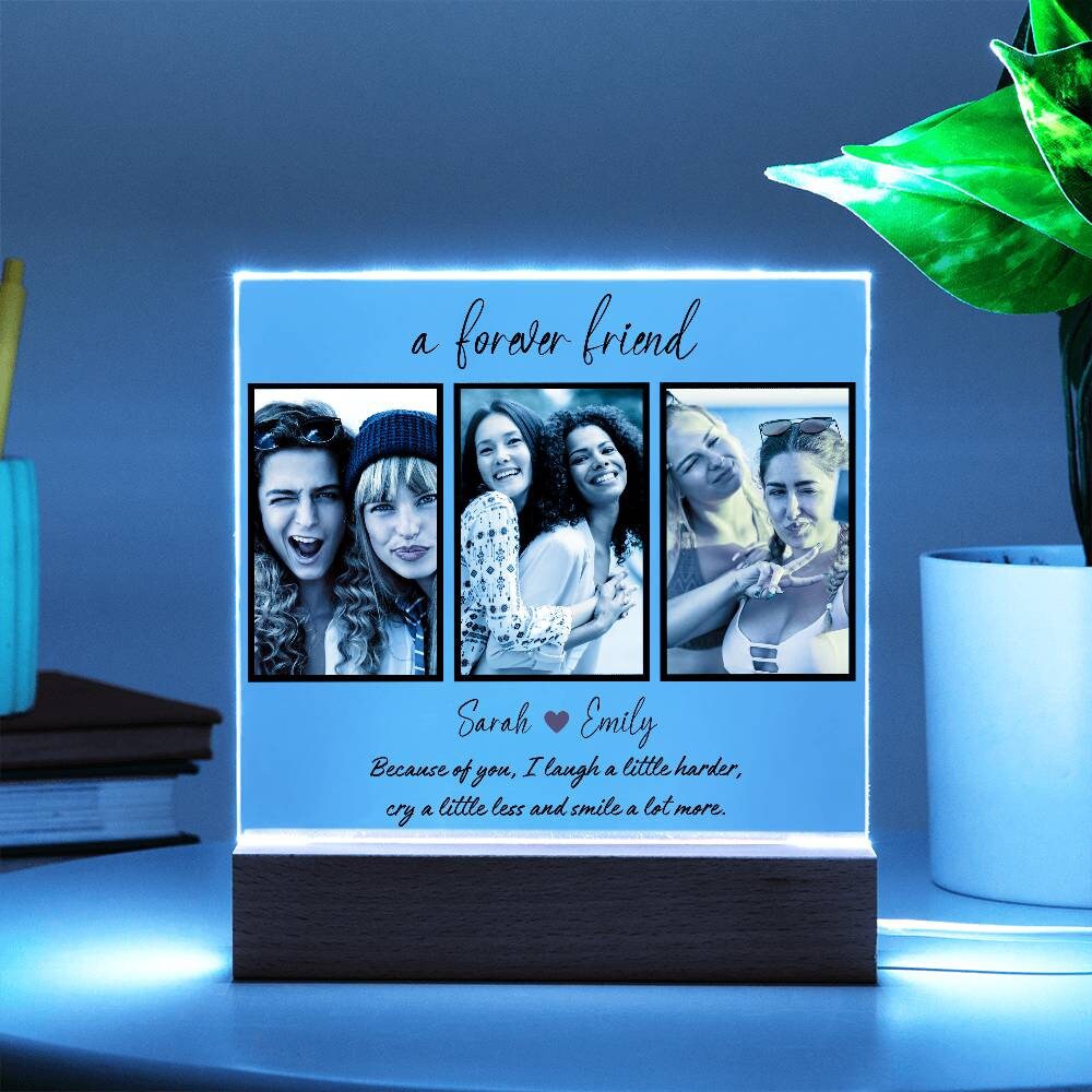 Personalized Photo Plaque for Best Friend, Gift for Her, Gift for Him, Photo Collage, Best Friend Birthday gift, Friendship plaque Christmas