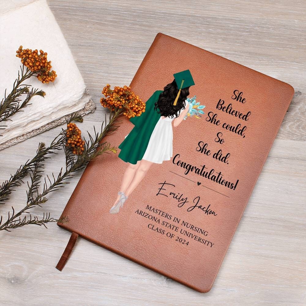 College Graduation Gifts for her Graduation journal, High school graduation gift, Masters degree graduation gift for daughter Grad girls