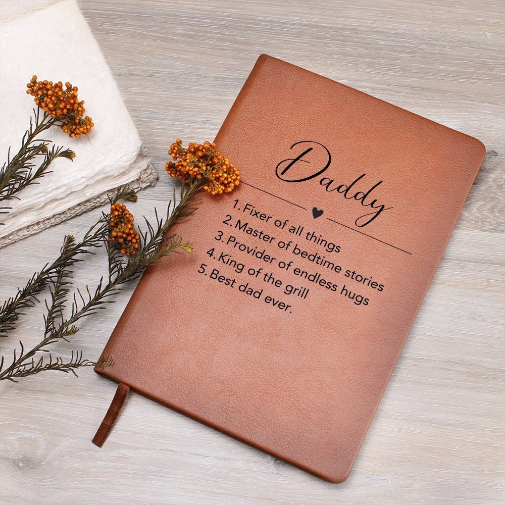 Personalized Dad journal, Fathers day gift for daddy, Dad birthday gift from daughter, Christmas gift from son Gifts for men Leather journal