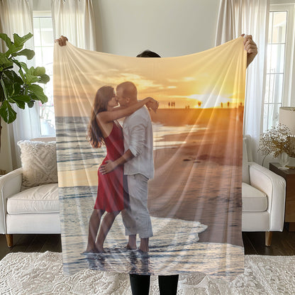 Customizable Photo Blanket, Photo Collage Gifts for him or her, Family & Friends Custom Gifts, Special Memory for Wedding gift, Dog blanket