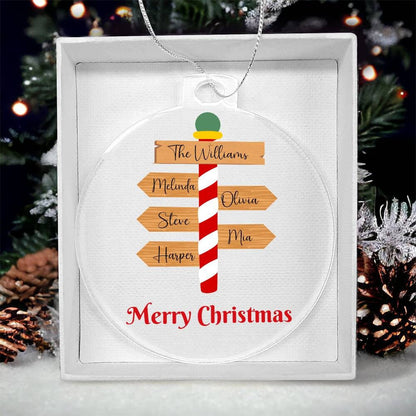 Personalized Family Christmas Ornaments, Ornaments for Xmas 2024, Family Name Ornament Custom Christmas Tree Ornament With Family Names gift