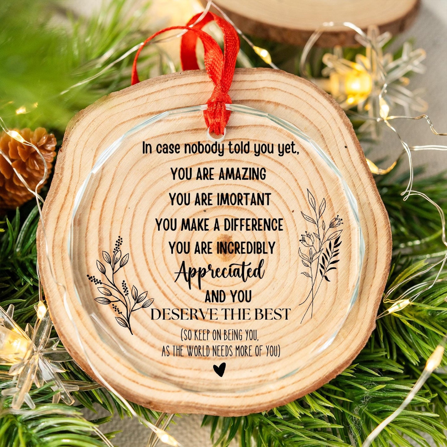 Appreciation Gift Glass Ornament, Gift for Social worker, Teacher gift, Employee, Nurse, Surgeon, Doctor, Leader, Boss, Coworker, Daughter